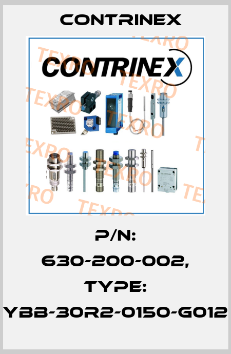 p/n: 630-200-002, Type: YBB-30R2-0150-G012 Contrinex