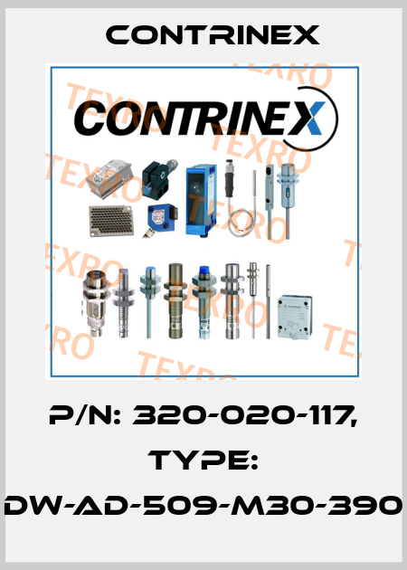 p/n: 320-020-117, Type: DW-AD-509-M30-390 Contrinex