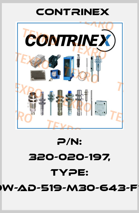 p/n: 320-020-197, Type: DW-AD-519-M30-643-F7 Contrinex