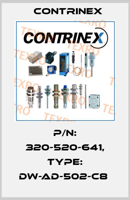 P/N: 320-520-641, Type: DW-AD-502-C8  Contrinex