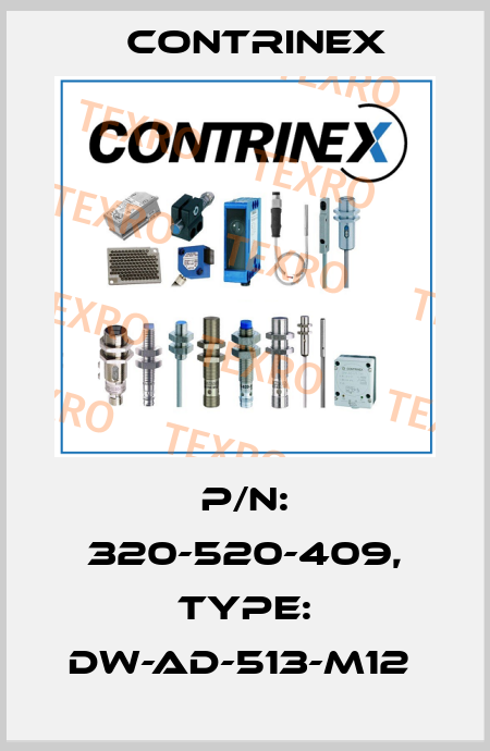 P/N: 320-520-409, Type: DW-AD-513-M12  Contrinex