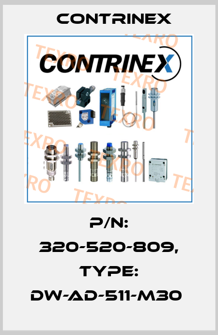 P/N: 320-520-809, Type: DW-AD-511-M30  Contrinex
