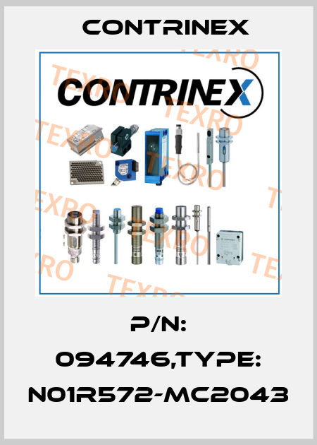 P/N: 094746,Type: N01R572-MC2043 Contrinex