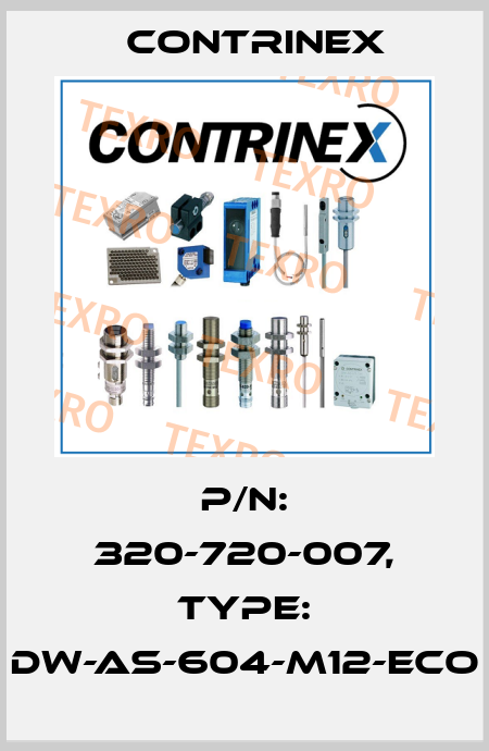 p/n: 320-720-007, Type: DW-AS-604-M12-ECO Contrinex