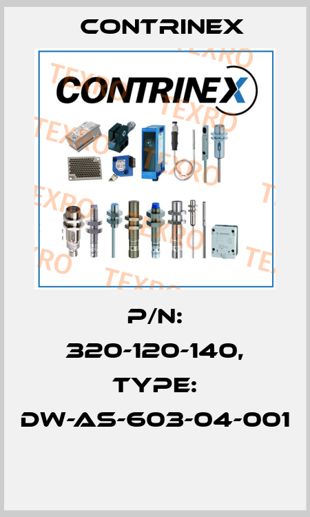 P/N: 320-120-140, Type: DW-AS-603-04-001  Contrinex