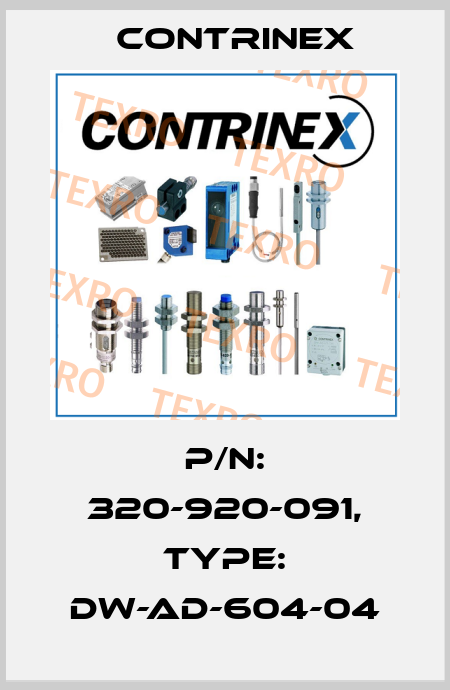 p/n: 320-920-091, Type: DW-AD-604-04 Contrinex