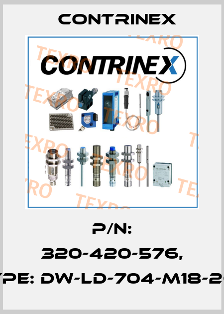 P/N: 320-420-576, Type: DW-LD-704-M18-260 Contrinex