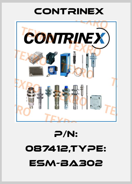 P/N: 087412,Type: ESM-BA302 Contrinex