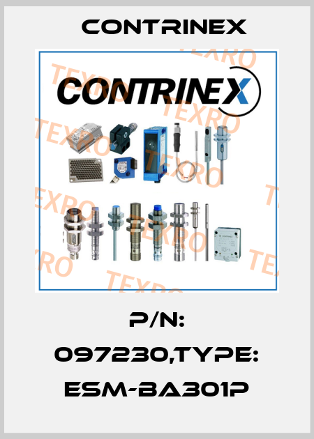 P/N: 097230,Type: ESM-BA301P Contrinex