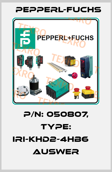 p/n: 050807, Type: IRI-KHD2-4HB6           Auswer Pepperl-Fuchs