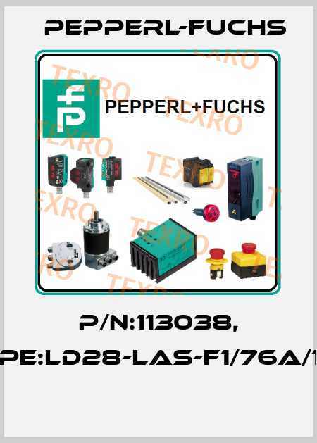 P/N:113038, Type:LD28-LAS-F1/76a/105  Pepperl-Fuchs
