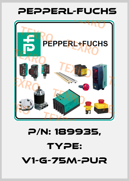 p/n: 189935, Type: V1-G-75M-PUR Pepperl-Fuchs
