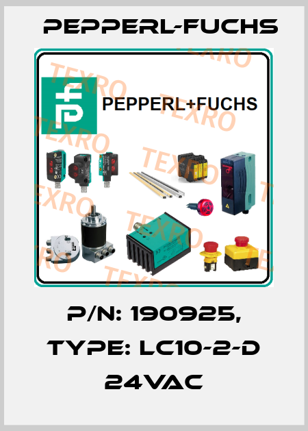 p/n: 190925, Type: LC10-2-D 24VAC Pepperl-Fuchs