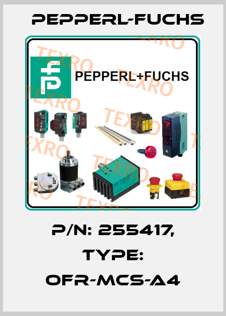 p/n: 255417, Type: OFR-MCS-A4 Pepperl-Fuchs