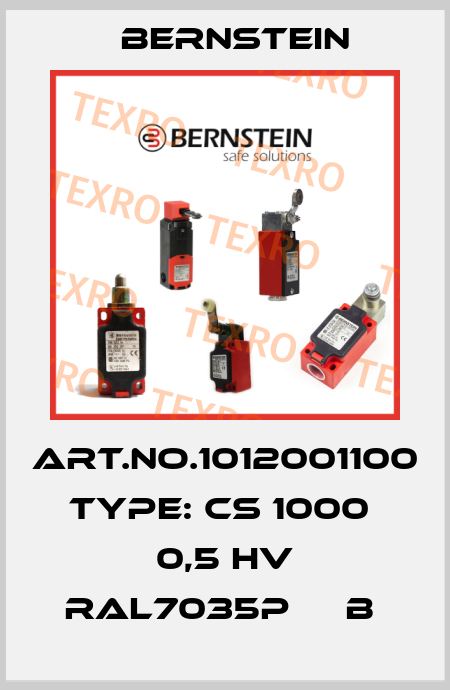 Art.No.1012001100 Type: CS 1000  0,5 HV RAL7035P     B  Bernstein