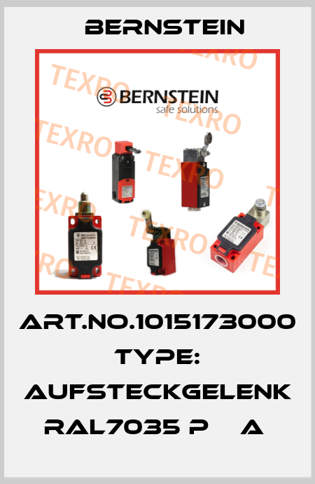 Art.No.1015173000 Type: AUFSTECKGELENK  RAL7035 P    A  Bernstein