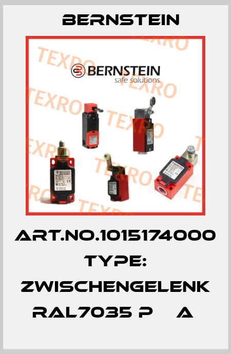 Art.No.1015174000 Type: ZWISCHENGELENK  RAL7035 P    A  Bernstein