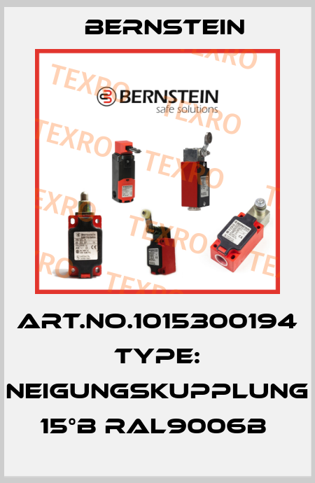 Art.No.1015300194 Type: NEIGUNGSKUPPLUNG 15°B RAL9006B  Bernstein