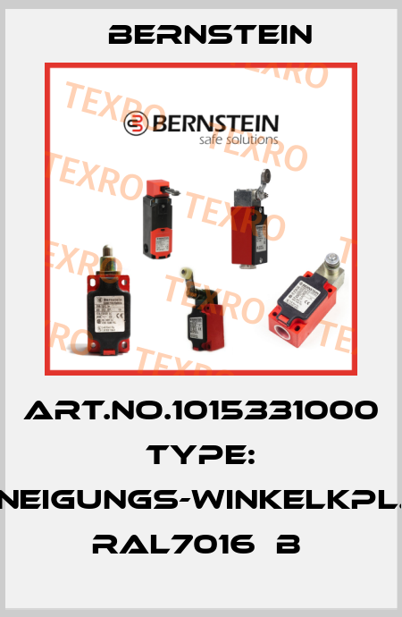 Art.No.1015331000 Type: NEIGUNGS-WINKELKPL. RAL7016  B  Bernstein