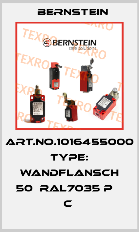 Art.No.1016455000 Type: WANDFLANSCH 50  RAL7035 P    C  Bernstein