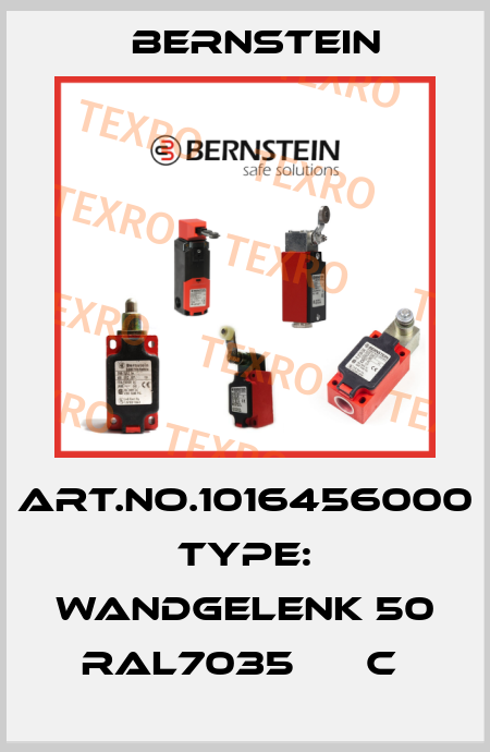 Art.No.1016456000 Type: WANDGELENK 50   RAL7035      C  Bernstein