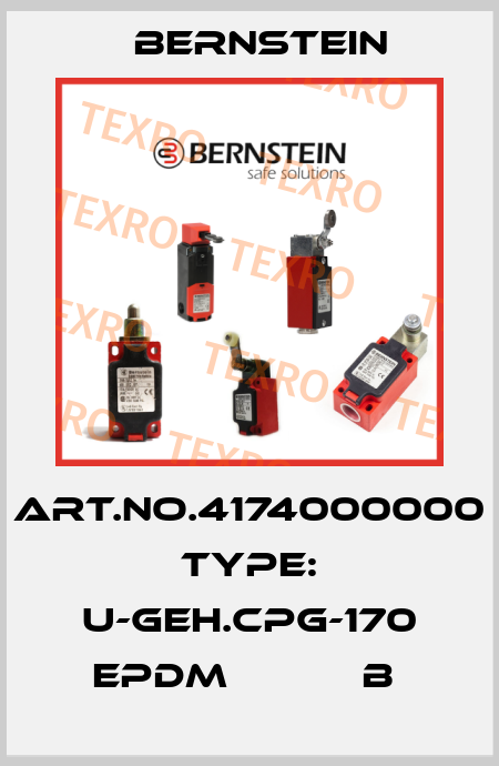 Art.No.4174000000 Type: U-GEH.CPG-170 EPDM           B  Bernstein