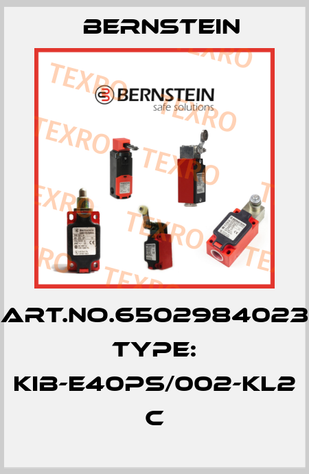 Art.No.6502984023 Type: KIB-E40PS/002-KL2            C Bernstein