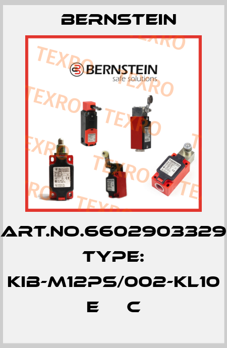 Art.No.6602903329 Type: KIB-M12PS/002-KL10     E     C Bernstein