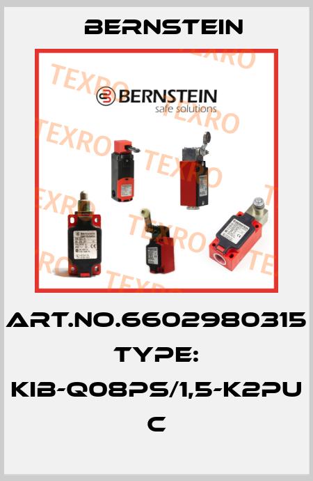 Art.No.6602980315 Type: KIB-Q08PS/1,5-K2PU           C Bernstein
