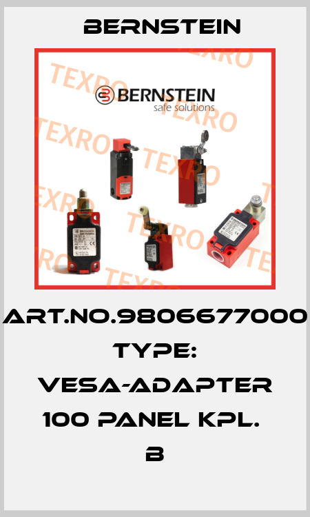 Art.No.9806677000 Type: VESA-ADAPTER 100 PANEL KPL.  B Bernstein