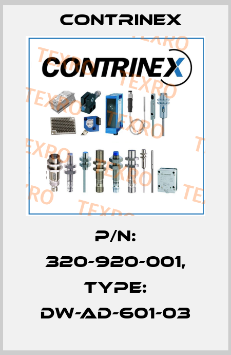 p/n: 320-920-001, Type: DW-AD-601-03 Contrinex