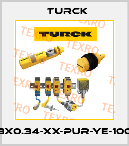 CABLE3X0.34-XX-PUR-YE-100M/TXY Turck