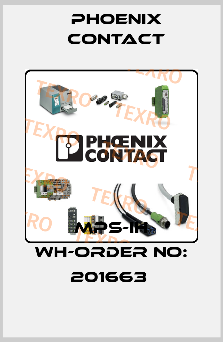 MPS-IH WH-ORDER NO: 201663  Phoenix Contact