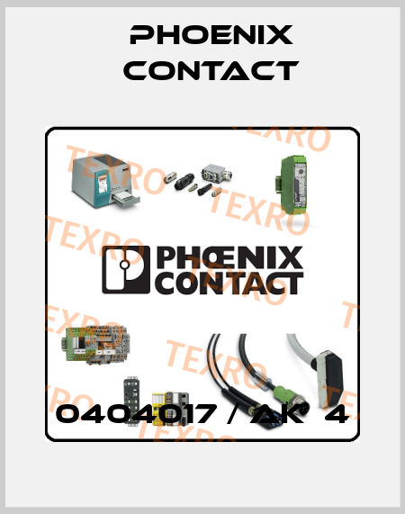 0404017 / AK  4 Phoenix Contact