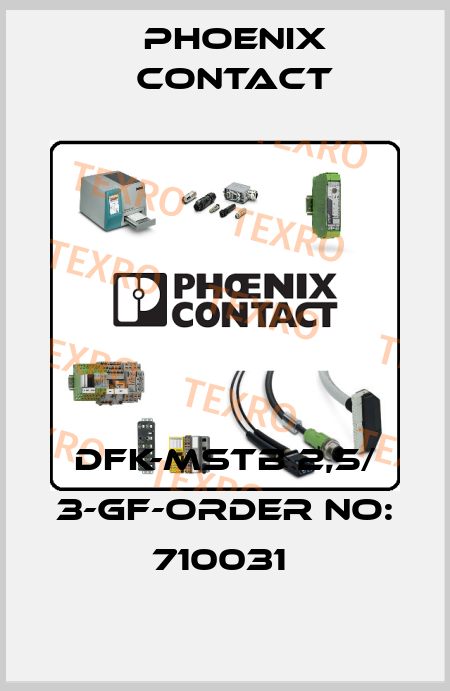 DFK-MSTB 2,5/ 3-GF-ORDER NO: 710031  Phoenix Contact