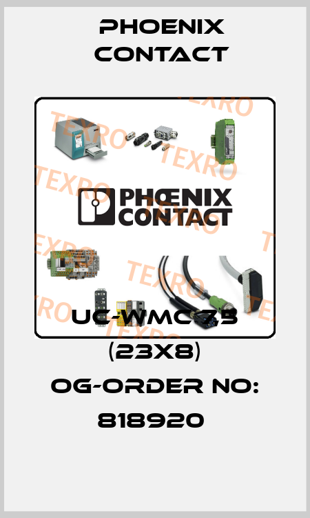 UC-WMC 7,5 (23X8) OG-ORDER NO: 818920  Phoenix Contact