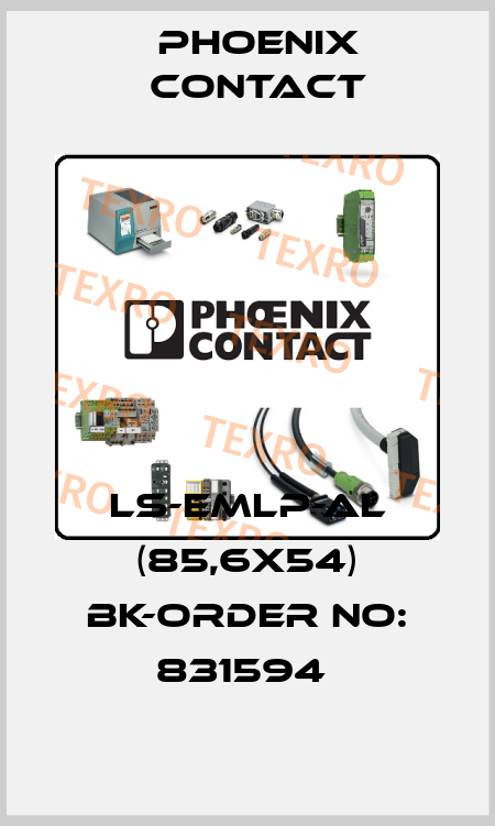 LS-EMLP-AL (85,6X54) BK-ORDER NO: 831594  Phoenix Contact