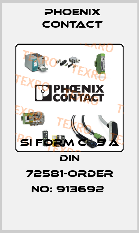 SI FORM C   5 A DIN 72581-ORDER NO: 913692  Phoenix Contact