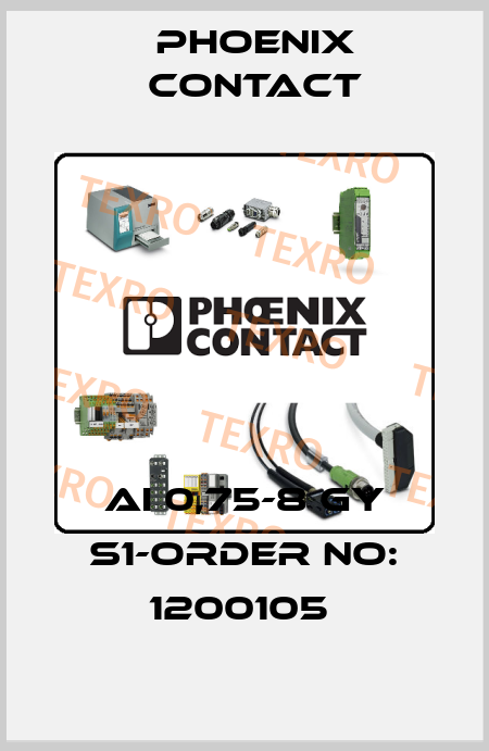AI 0,75-8 GY S1-ORDER NO: 1200105  Phoenix Contact