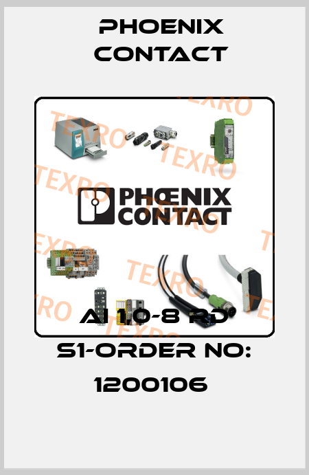 AI 1,0-8 RD S1-ORDER NO: 1200106  Phoenix Contact