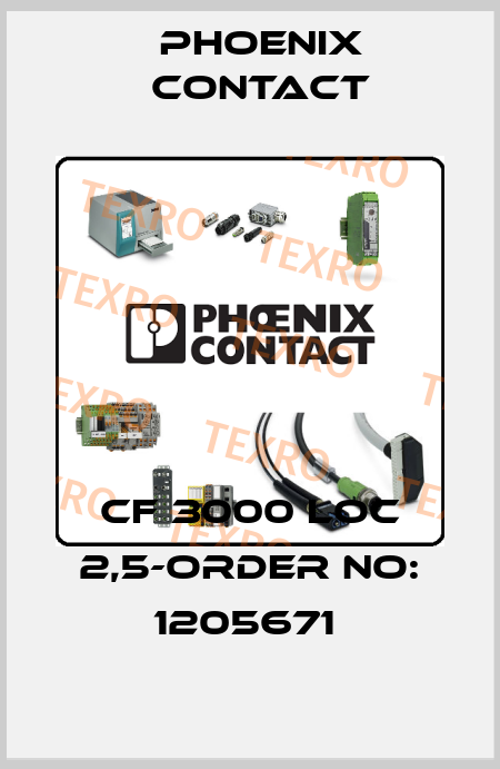 CF 3000 LOC 2,5-ORDER NO: 1205671  Phoenix Contact