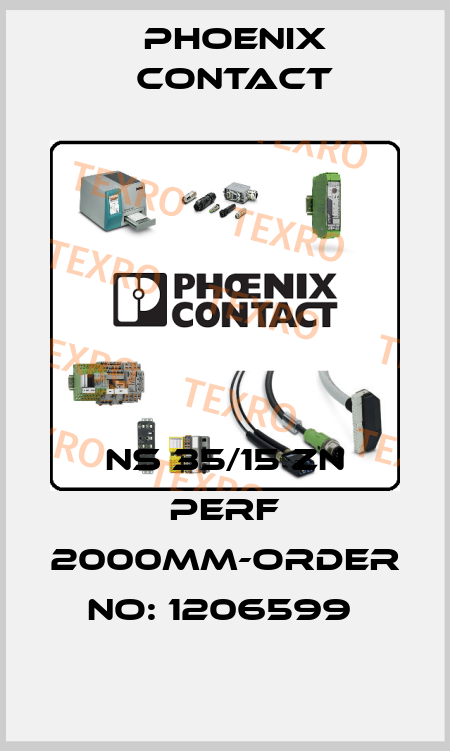 NS 35/15 ZN PERF 2000MM-ORDER NO: 1206599  Phoenix Contact