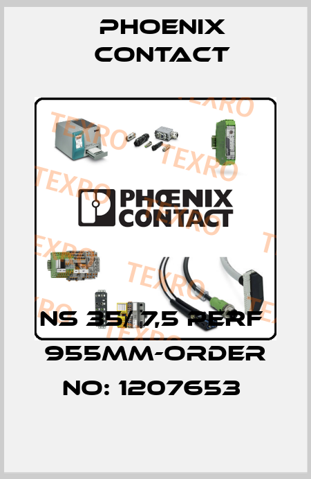 NS 35/ 7,5 PERF  955MM-ORDER NO: 1207653  Phoenix Contact