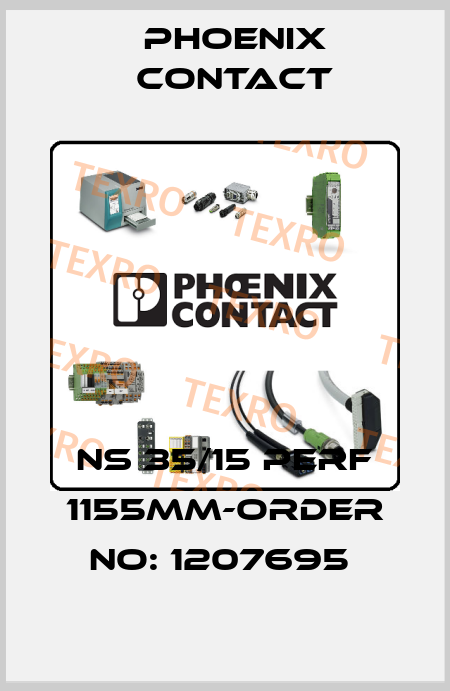 NS 35/15 PERF 1155MM-ORDER NO: 1207695  Phoenix Contact