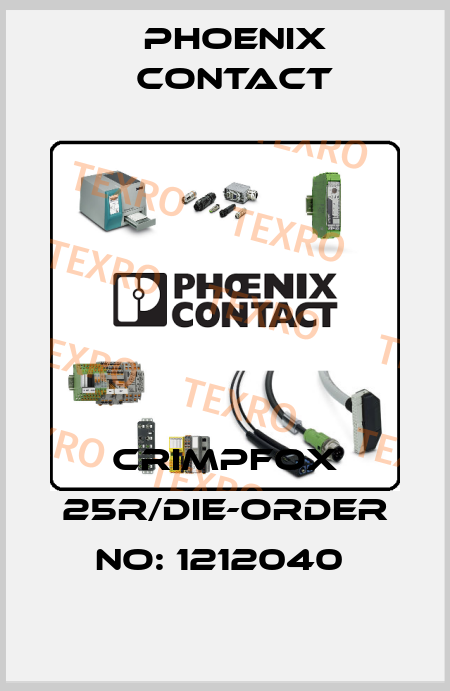 CRIMPFOX 25R/DIE-ORDER NO: 1212040  Phoenix Contact