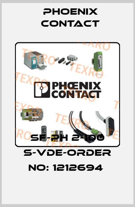 SF-PH 2-100 S-VDE-ORDER NO: 1212694  Phoenix Contact