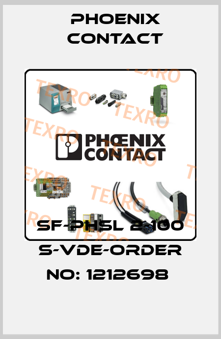 SF-PHSL 2-100 S-VDE-ORDER NO: 1212698  Phoenix Contact