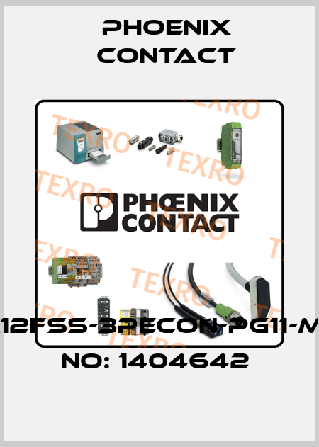 SACC-M12FSS-3PECON-PG11-M-ORDER NO: 1404642  Phoenix Contact