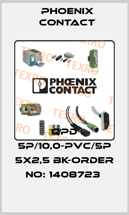 QPD 5P/10,0-PVC/5P 5X2,5 BK-ORDER NO: 1408723  Phoenix Contact