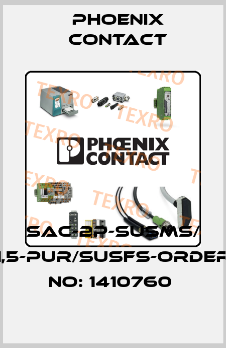 SAC-2P-SUSMS/ 1,5-PUR/SUSFS-ORDER NO: 1410760  Phoenix Contact